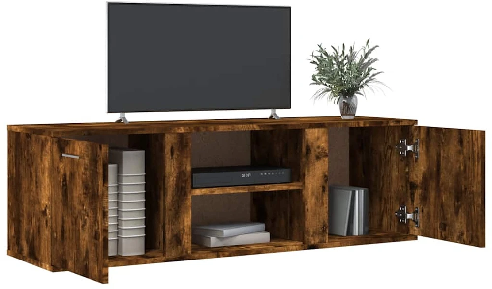 TV staliukas TV spintelė, dūminio ąžuolo, 120x34x37cm, apdirbta mediena