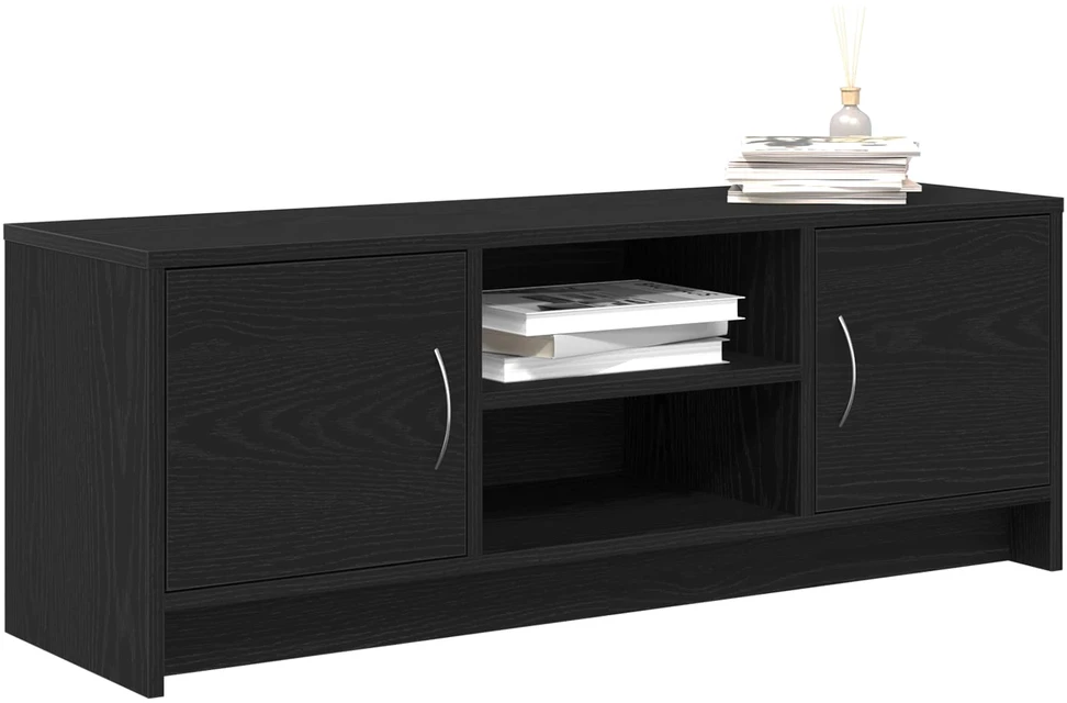 TV staliukas TV spintelė, juodo ąžuolo spalvos, 102x30x37,5 cm, inžinerinė mediena