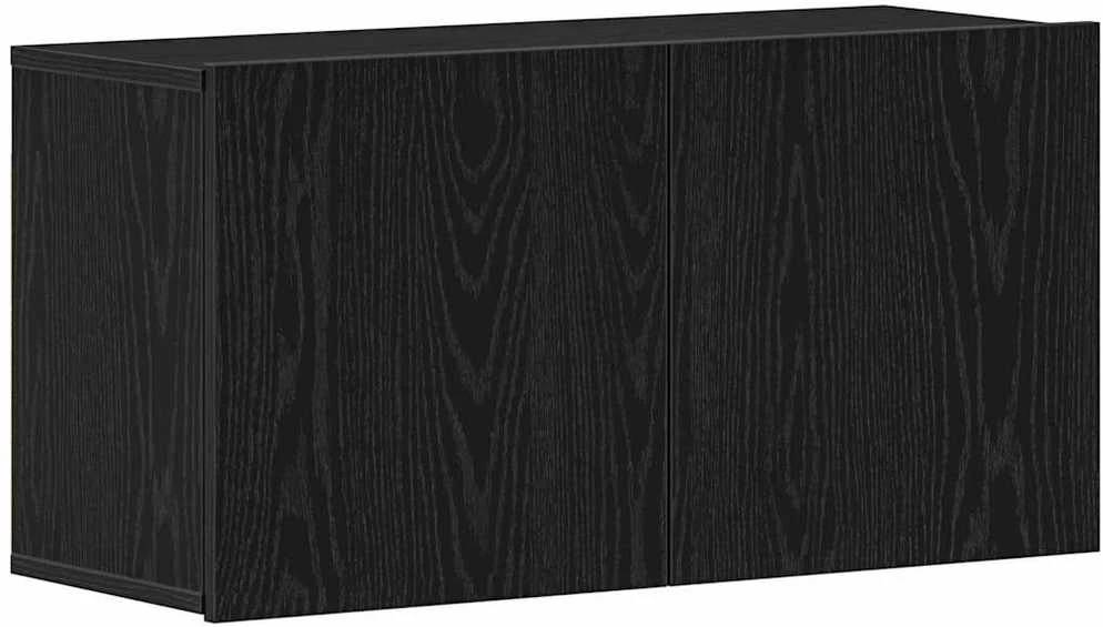 TV spintelė, juodo ąžuolo spalvos, 80x30x41 cm, inžinerinė mediena