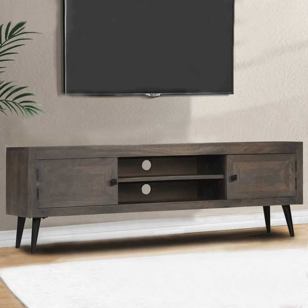 TV staliukas TV spintelė, masyvi mango mediena, 140x30x45cm