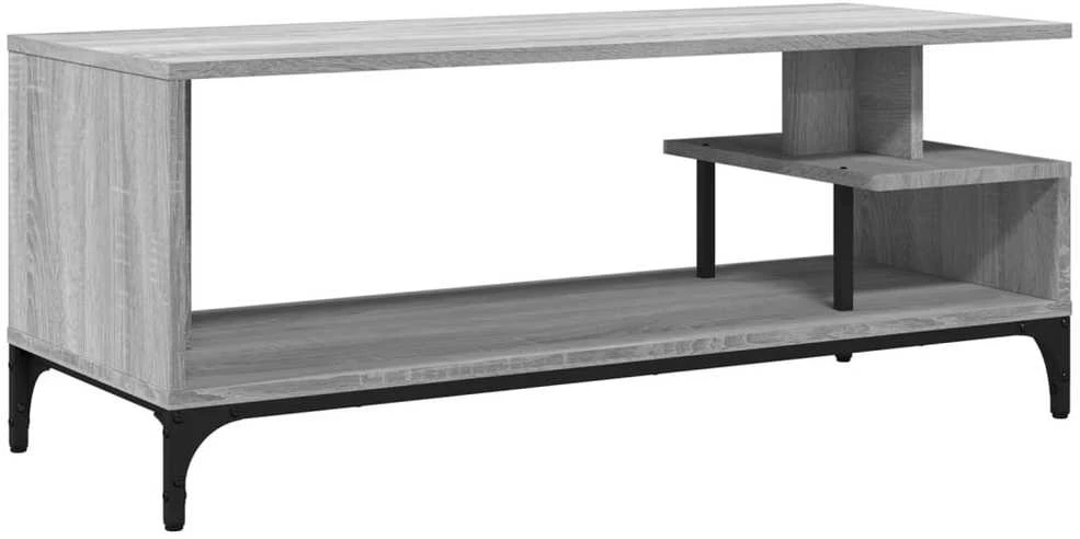 TV staliukas TV spintelė, pilka, 102x40x41cm, apdirbta mediena ir plienas