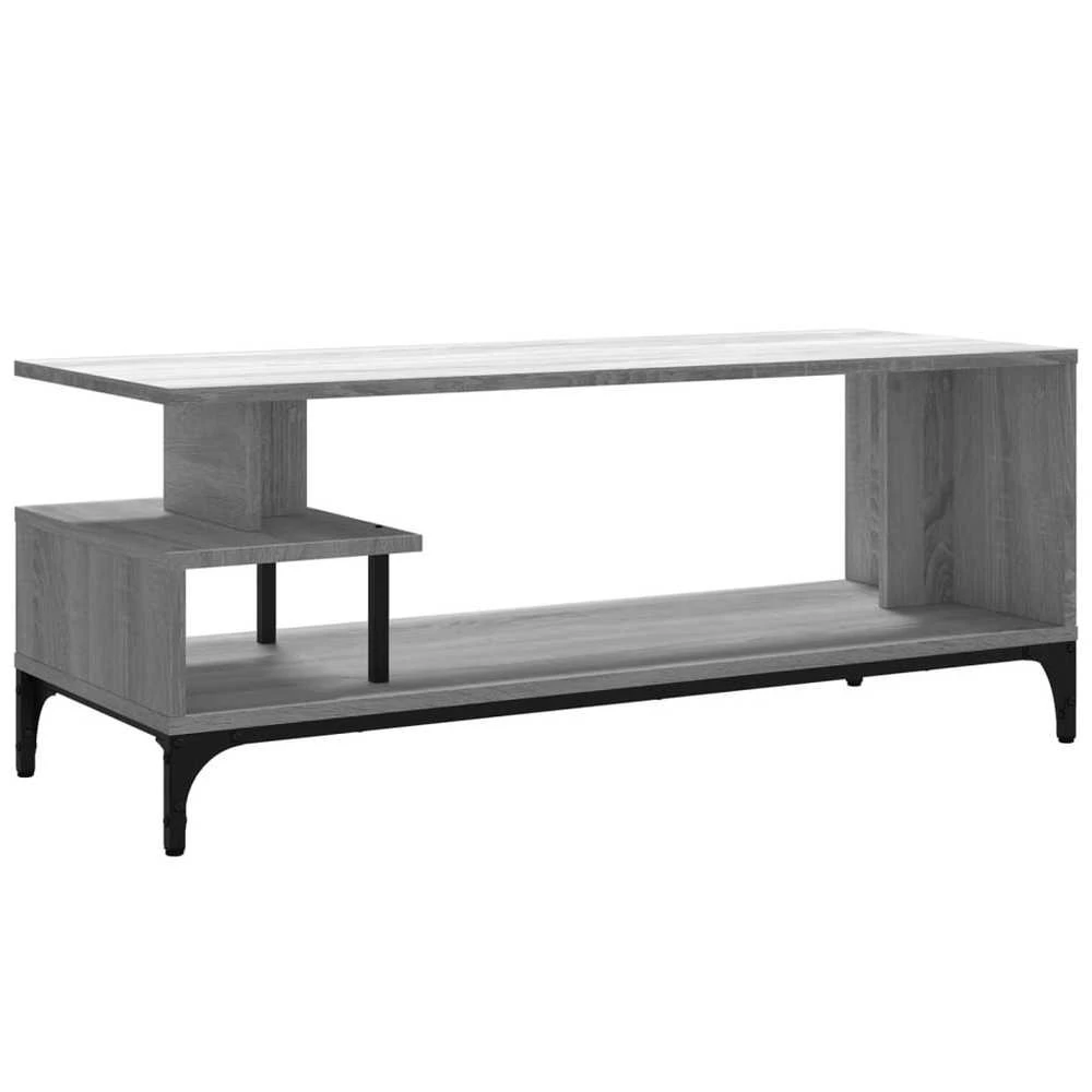 TV staliukas TV spintelė, pilka, 102x40x41cm, apdirbta mediena ir plienas