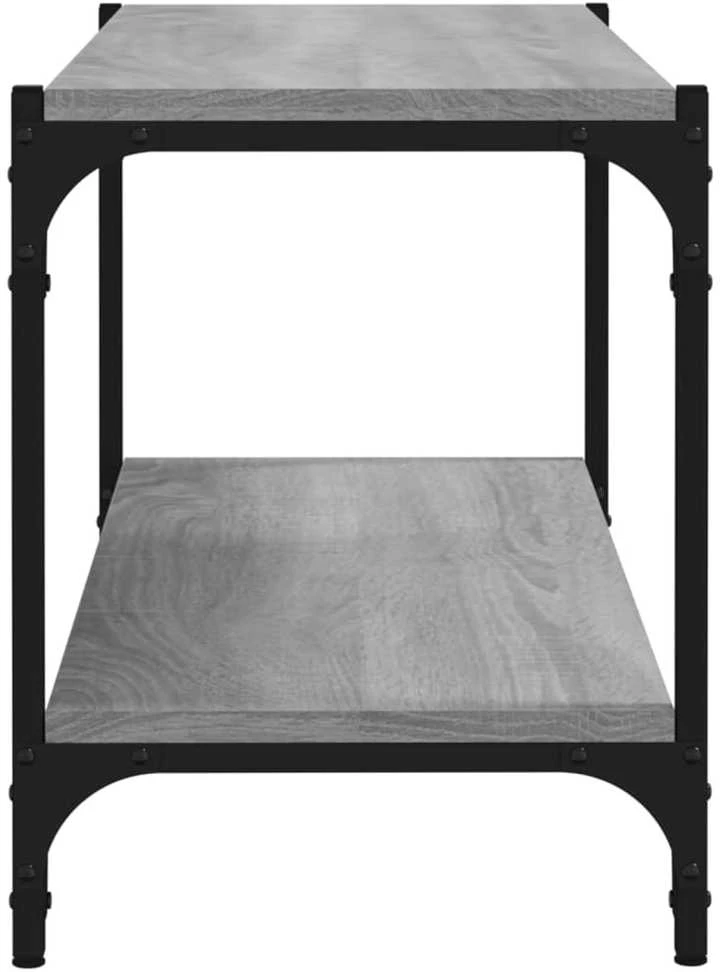 TV staliukas TV spintelė, pilka ąžuolo, 80x33x41cm, mediena ir plienas