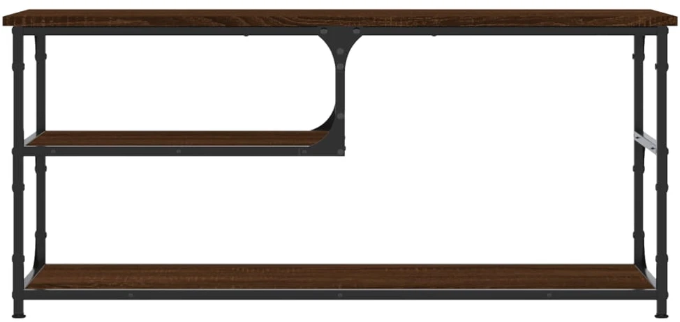 TV staliukas TV spintelė, ruda ąžuolo, 103x38x46,5cm, mediena/plienas