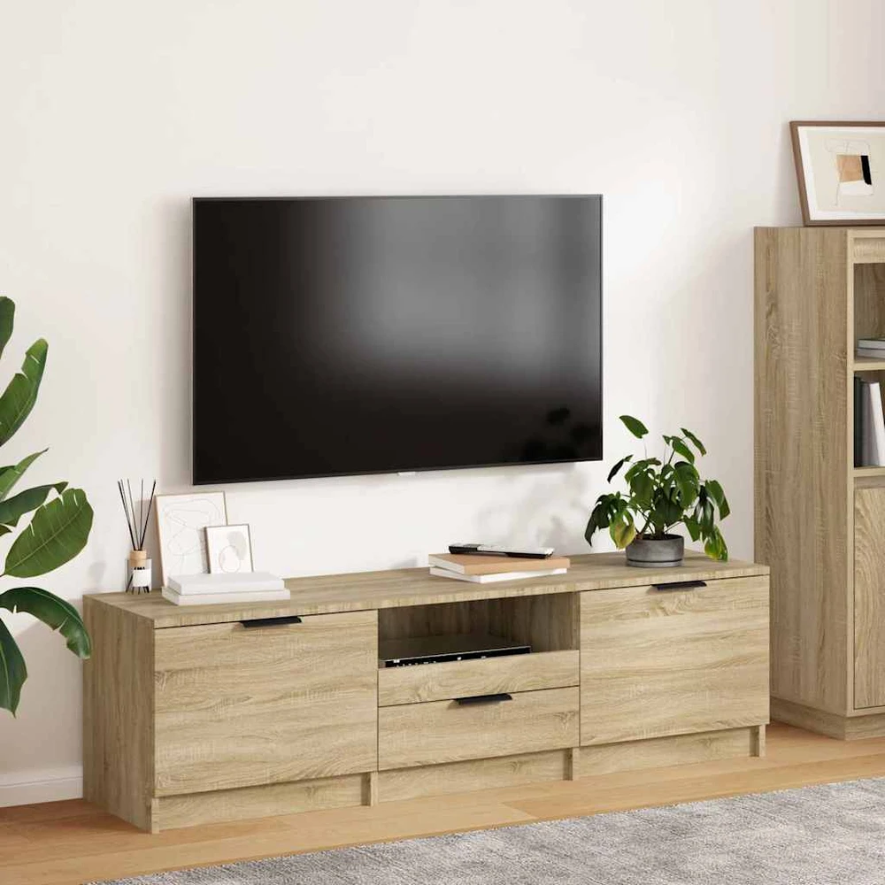 TV staliukas Televizoriaus spintelė, ąžuolo, 140x35x40cm, apdirbta mediena
