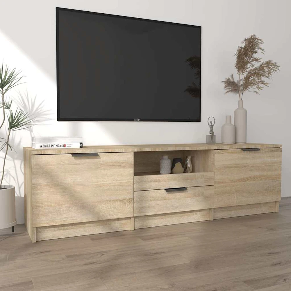TV staliukas Televizoriaus spintelė, ąžuolo, 140x35x40cm, apdirbta mediena