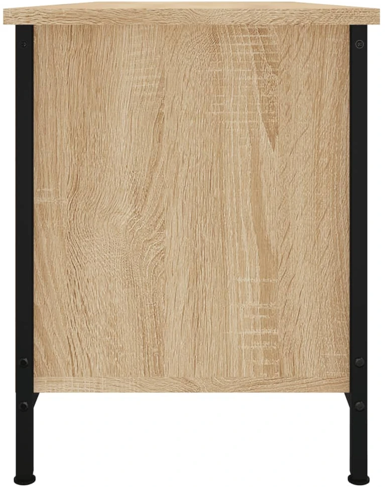TV staliukas TV spintelė su durelėmis, ąžuolo, 102x35x45cm, apdirbta mediena