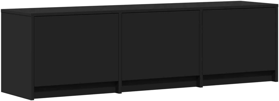 TV staliukas TV spintelė su LED 140 x 34 x 40 cm Juodas Dirbtinė mediena