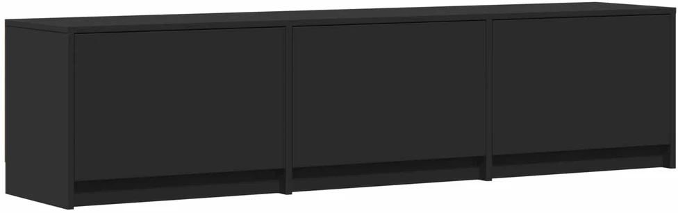 TV staliukas TV spintelė su LED 165 x 34 x 40 cm Juodas Dirbtinė mediena