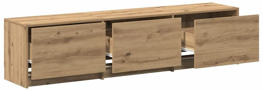 TV staliukas TV spintelė su LED 165 x 34 x 40 cm Meistrų ąžuolas