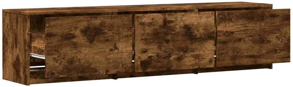 TV staliukas TV spintelė su LED 165 x 34 x 40 cm Rūkytas Ąžuolas