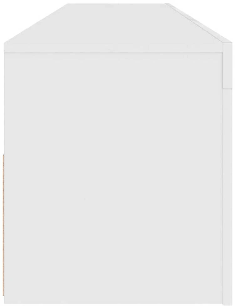 TV staliukas TV spintelė su LED apšvietimu, balta spalva, 120x35x40 cm