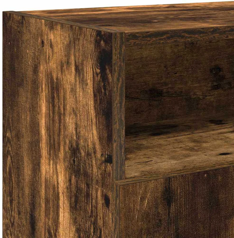 TV staliukas TV spintelė su LED apšvietimu, dūminio ąžuolo, 120x30x50cm