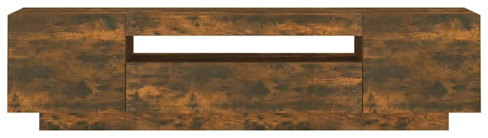 TV staliukas TV spintelė su LED apšvietimu, dūminio ąžuolo, 160x35x40cm