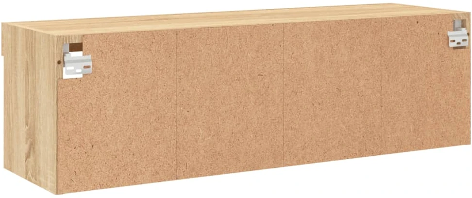 TV staliukas TV spintelė su LED lemputėmis, ąžuolo spalvos, 100x30x30cm