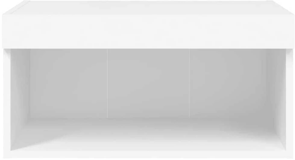 TV staliukas TV spintelė su LED lemputėmis, baltos spalvos, 60x30x30cm