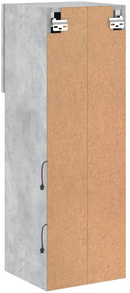 TV staliukas TV spintelė su LED lemputėmis, betono pilka, 30,5x30x90cm