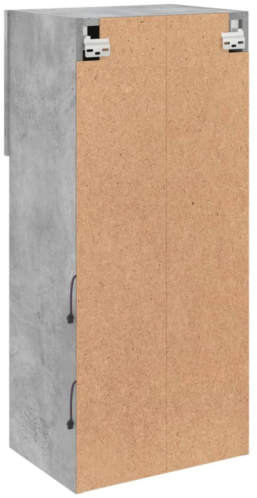 TV staliukas TV spintelė su LED lemputėmis, betono pilka, 40,5x30x90cm