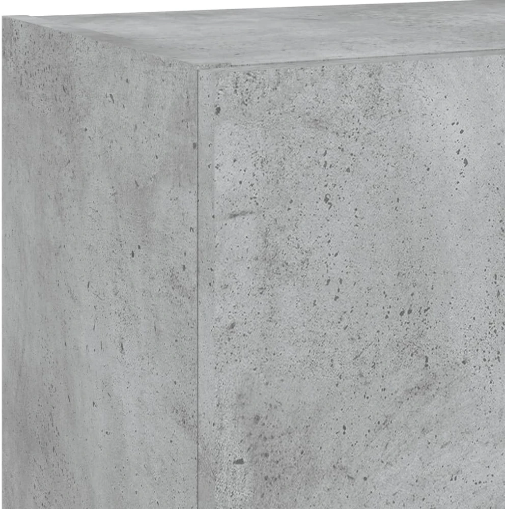 TV staliukas TV spintelė su LED lemputėmis, betono pilka, 40,5x30x102cm
