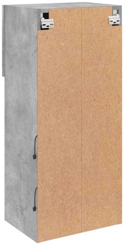 TV staliukas TV spintelė su LED lemputėmis, betono pilka, 40,5x30x90cm