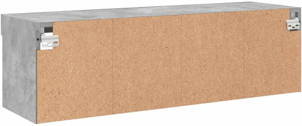TV staliukas TV spintelė su LED lemputėmis, betono pilka, 100x30x30cm