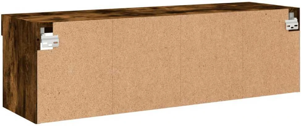 TV staliukas TV spintelė su LED lemputėmis, dūminio ąžuolo, 100x30x30cm