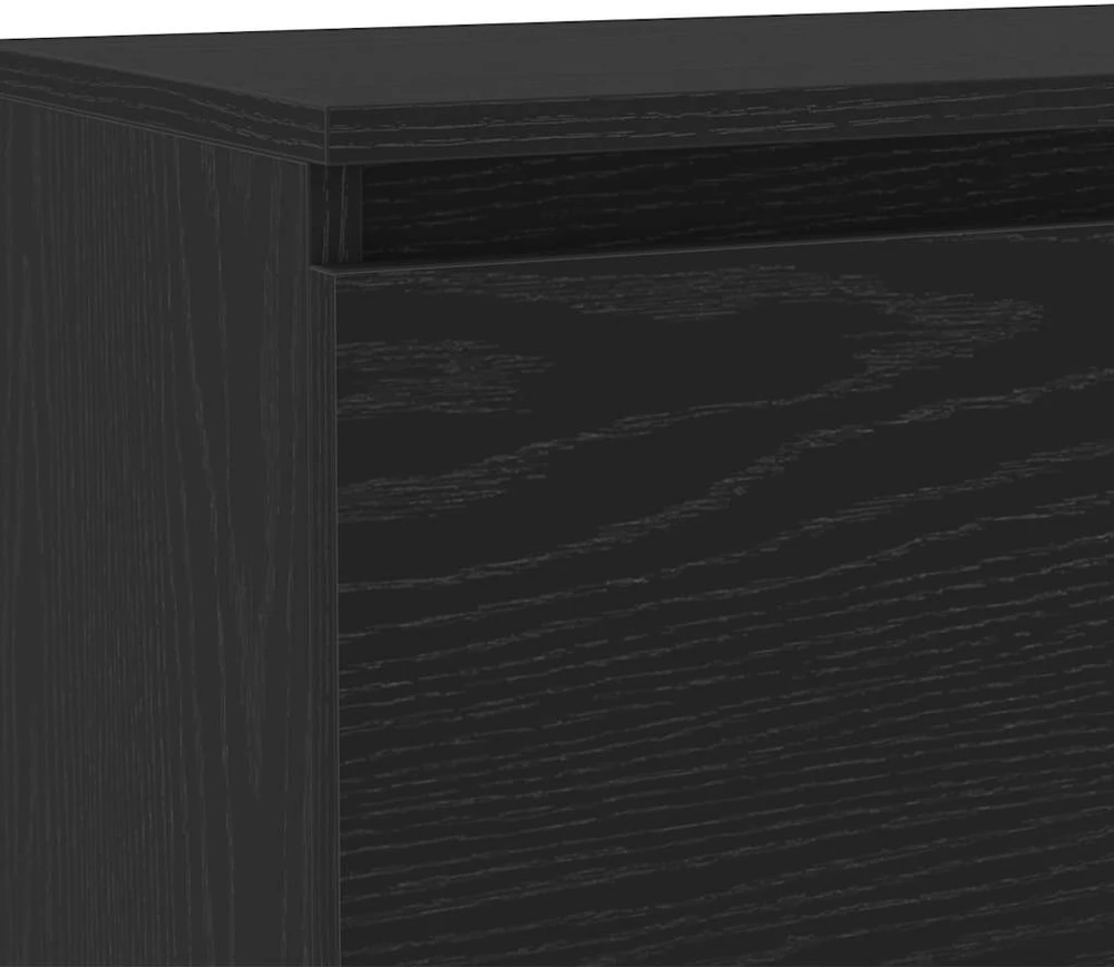 TV staliukas TV spintelė su LED lemputėmis, juodo ąžuolo spalvos, 120x30x36 cm, inžinerinė mediena