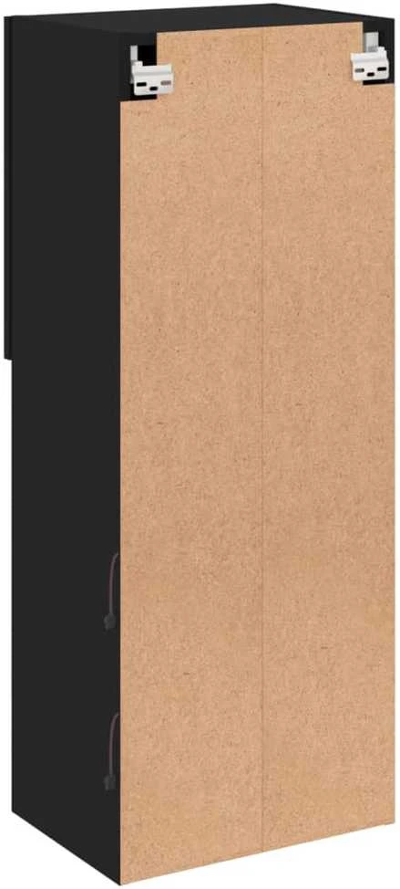 TV spintelė su LED lemputėmis, juodos spalvos, 40,5x30x102cm