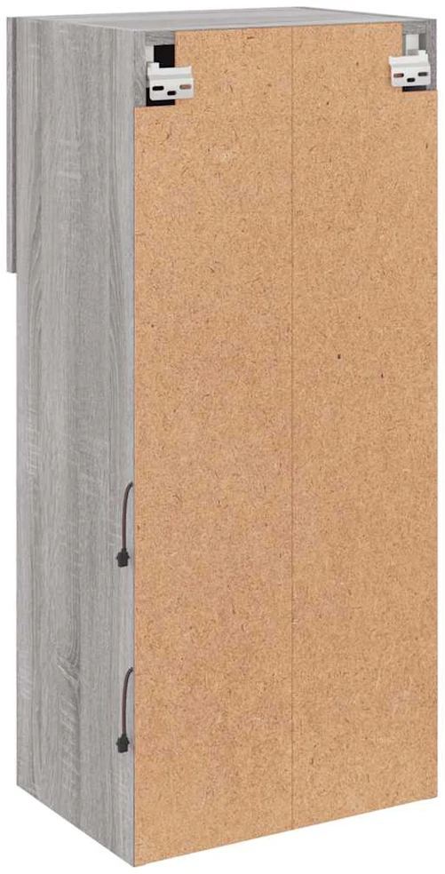 TV staliukas TV spintelė su LED lemputėmis, pilka ąžuolo, 40,5x30x90cm