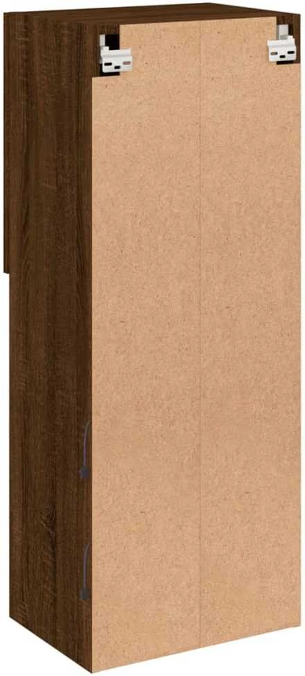 TV staliukas TV spintelė su LED lemputėmis, ruda ąžuolo, 40,5x30x102cm