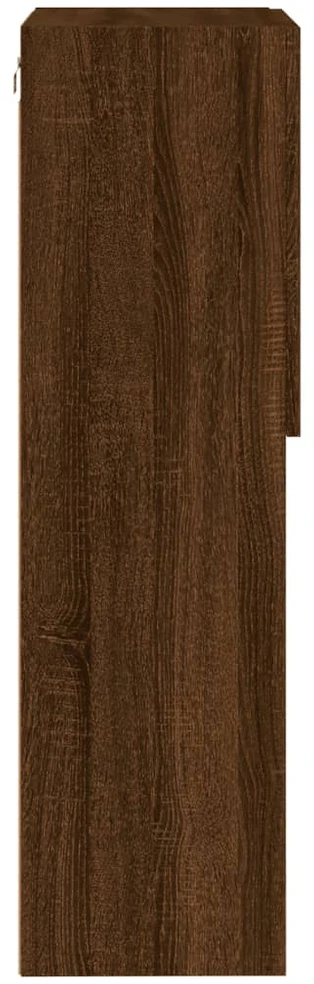 TV staliukas TV spintelė su LED lemputėmis, ruda ąžuolo, 40,5x30x102cm