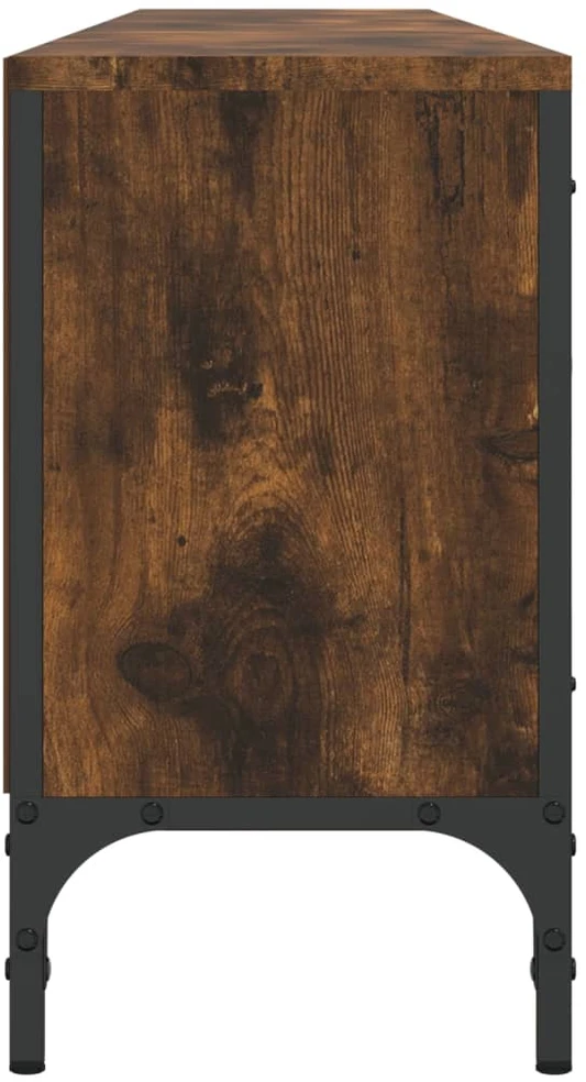 TV staliukas TV spintelė su stalčiumi, dūminė, 200x25x44cm, apdirbta mediena