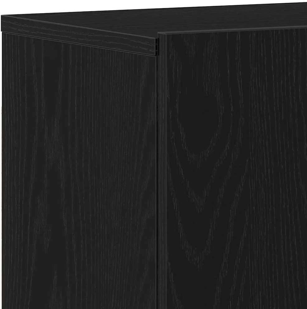 TV staliukas TV spintelės, 2 vnt., juodo ąžuolo spalvos, 120x30x41 cm, inžinerinė mediena