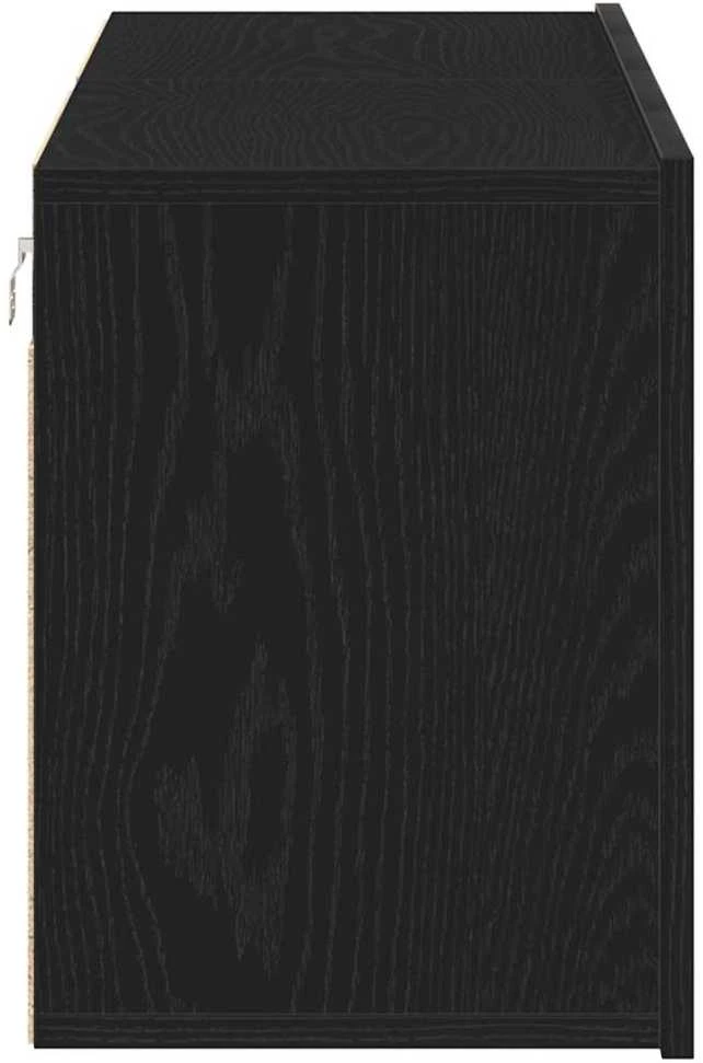 TV staliukas TV spintelės, 2 vnt., juodo ąžuolo spalvos, 120x30x41 cm, inžinerinė mediena