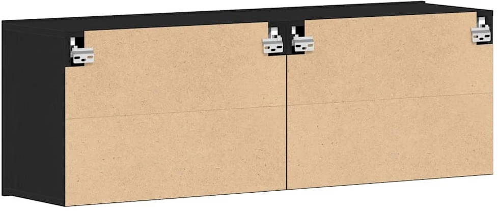 TV staliukas TV spintelės, 2 vnt., juodo ąžuolo spalvos, 120x30x41 cm, inžinerinė mediena