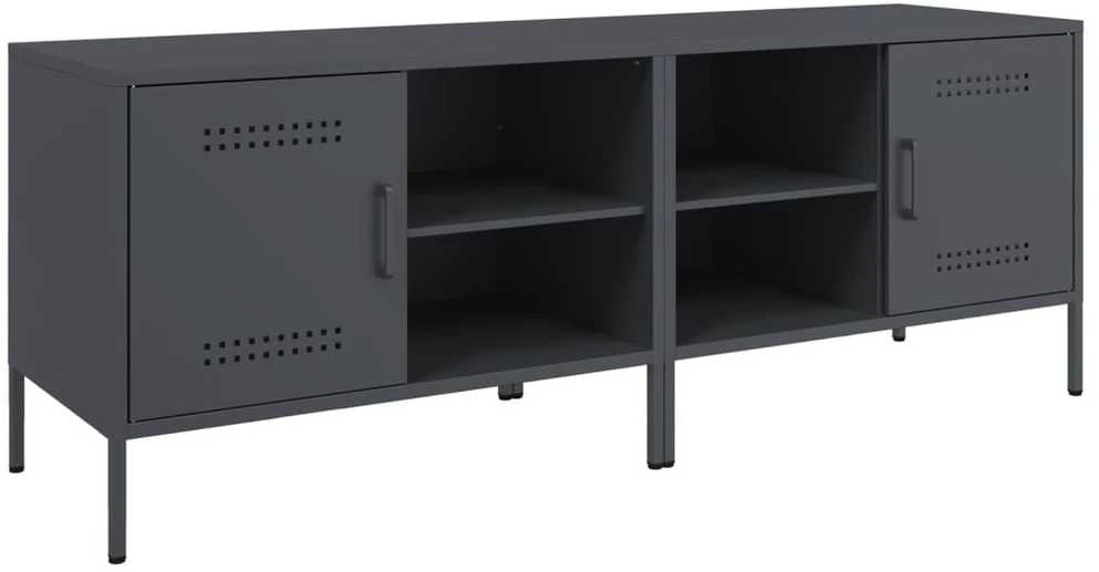 TV staliukas TV spintelės, 2vnt., antracito, 68x39x50,5cm, plienas