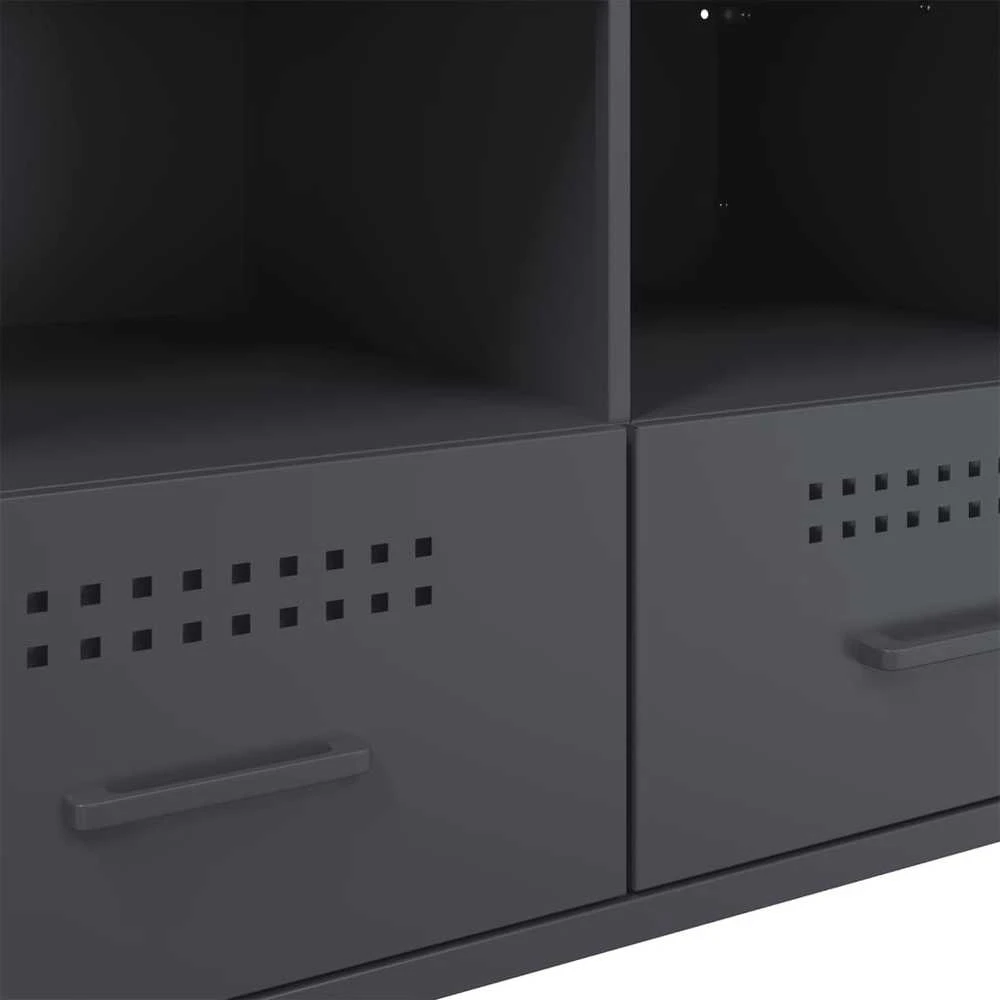 TV staliukas TV spintelės, 2vnt., antracito, 68x39x50,5cm, plienas