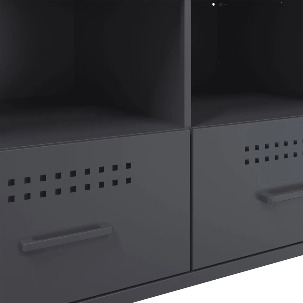 TV staliukas TV spintelės, 2vnt., antracito, 68x39x50,5cm, plienas