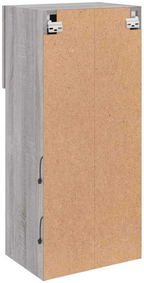 TV staliukas TV spintelės su LED, 2vnt., pilkos ąžuolo, 40,5x30x90cm