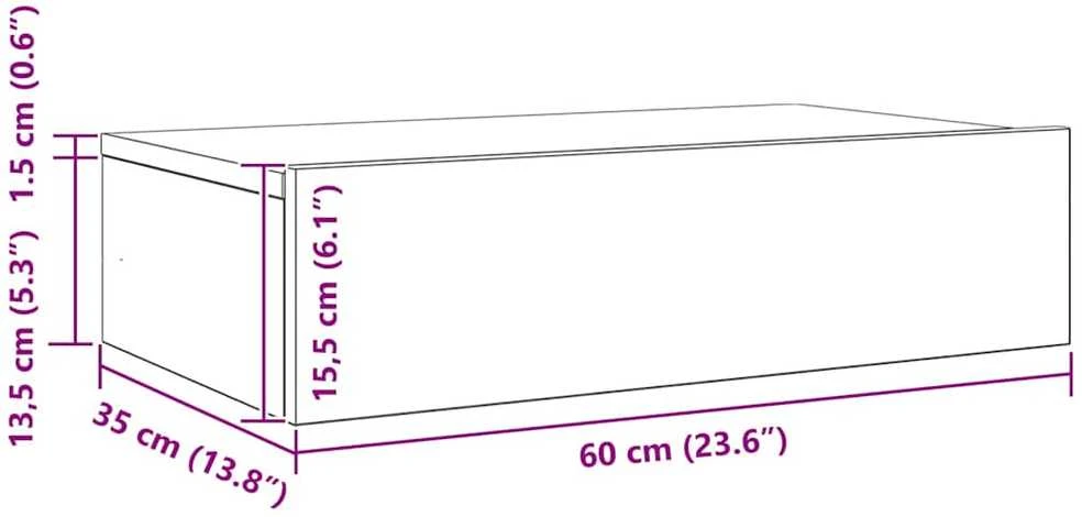 TV staliukas TV spintelės su LED lemputėmis, 2 vnt., juodo ąžuolo spalvos, 60x35x15,5 cm