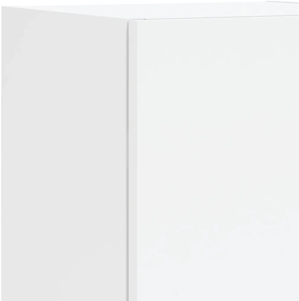 TV staliukas TV spintelės su LED lemputėmis, 2vnt., baltos, 30,5x30x102cm