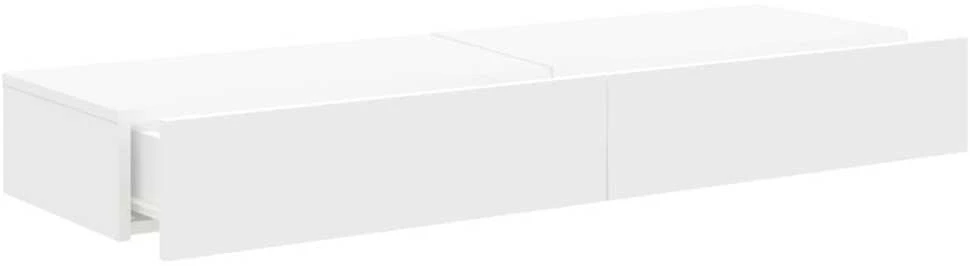 TV staliukas TV spintelės su LED lemputėmis, 2vnt., baltos, 60x35x15,5cm