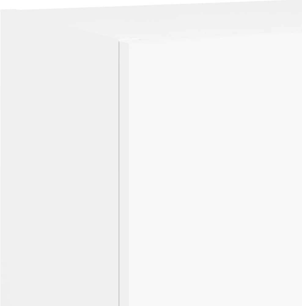 TV staliukas TV spintelės su LED lemputėmis, 2vnt., baltos, 40,5x30x90cm