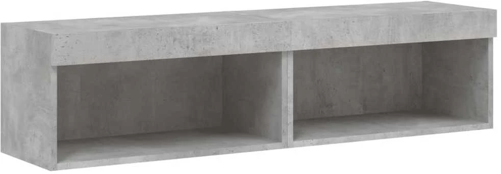 TV staliukas TV spintelės su LED lemputėmis, 2vnt., betono, 60x30x30cm