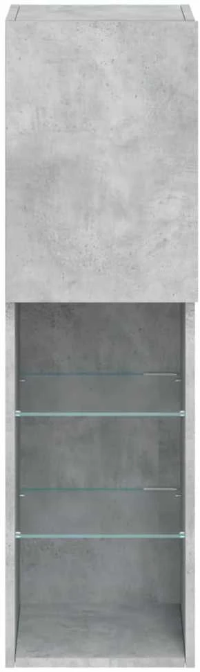 TV staliukas TV spintelės su LED lemputėmis, 2vnt., betono, 30,5x30x102cm