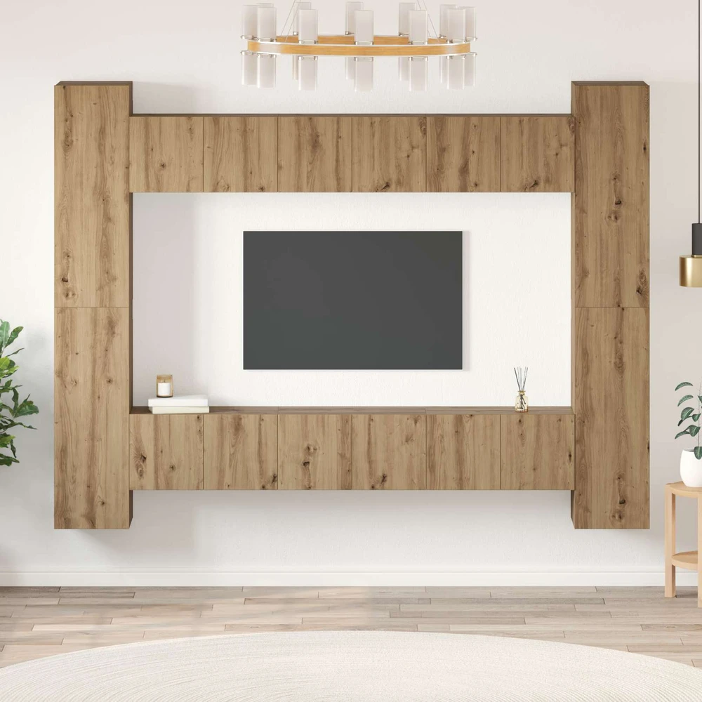 TV staliukas TV spintelių komplektas 10 vnt. Amatininkų ąžuolas