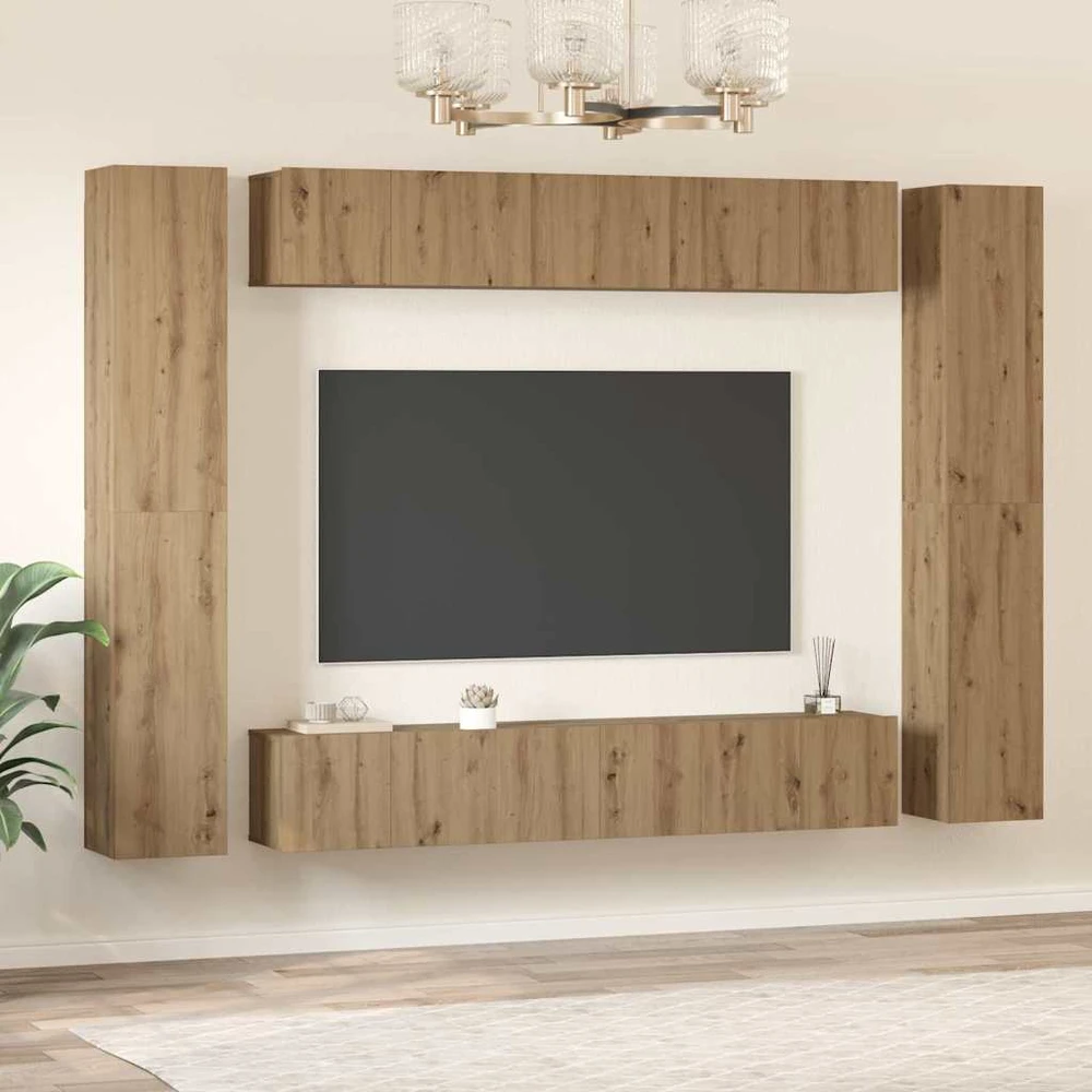 TV staliukas TV spintelių komplektas 10 vnt. Amatininkų ąžuolas