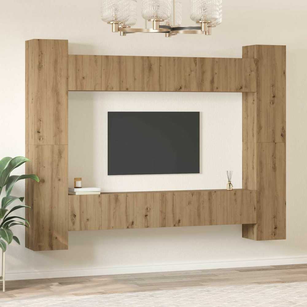 TV staliukas TV spintelių komplektas 10 vnt. Amatininkų ąžuolas