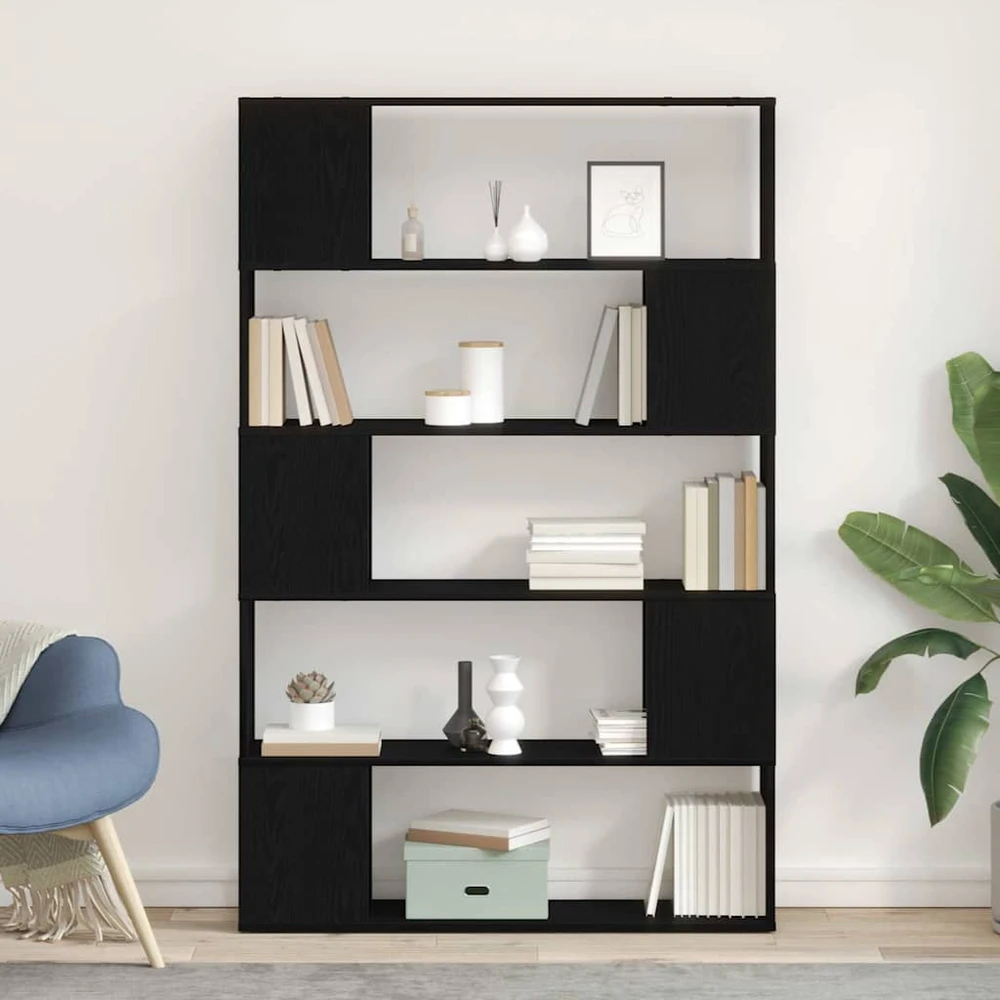TV staliukas TV spintelių komplektas 100 x 24 x 155 cm Juodas ąžuolas