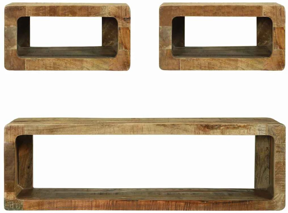 TV spintelių komplektas 3 vnt. Ruda 100 x 30 x 32 cm